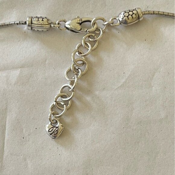 Vintage Sculpted Swirl Heart Pendant in Antiqued Silver by Brighton | RETIRED - Picture 4 of 4